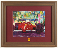 "Ferrari F1 Racing On the Streets of Monaco" Custom Framed Neiman Art Print Display at PristineAuction.com