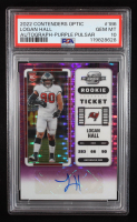 Logan Hall 2022 Panini Contenders Optic Purple Pulsar #186 AU RC #07/21 (PSA 10) at PristineAuction.com