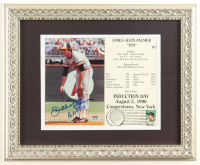 Jim Palmer Signed Custom Framed HOF Induction Sheet Display Inscribed "HOF 1990" (PSA) at PristineAuction.com