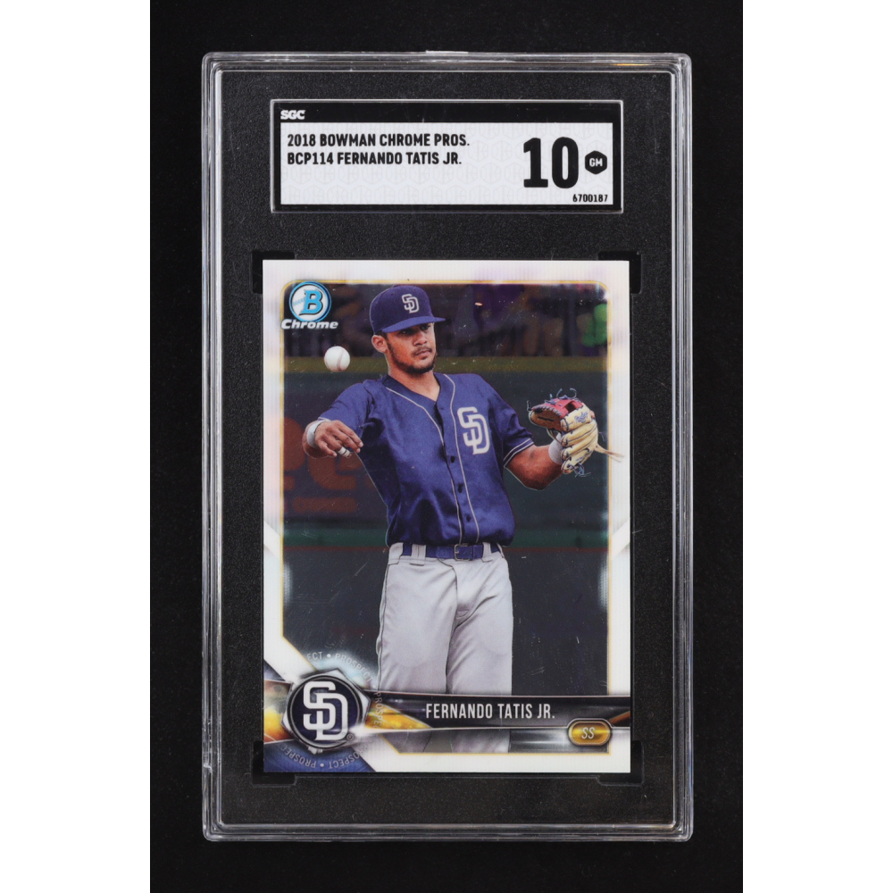Fernando Tatis Jr. 2018 Bowman Chrome Prospects #BCP114 RC (SGC 10) at PristineAuction.com