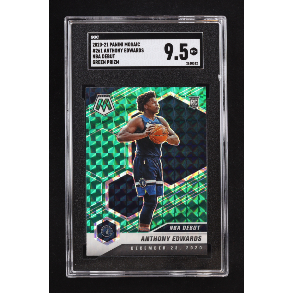 Anthony Edwards 2020-21 Panini Mosaic Mosaic Green #261 RC (SGC 9.5) at PristineAuction.com