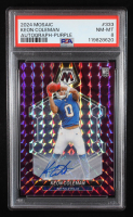 Keon Coleman 2024 Panini Mosaic Rookie Autographs Mosaic Purple #333 RC #11/49 (PSA 8) at PristineAuction.com