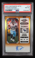 Hassan Haskins 2022 Panini Contenders Optic Orange #119 AU RC #27/50 (PSA 8) at PristineAuction.com