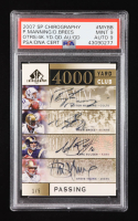 Peyton Manning / Drew Brees / Marc Bulger / Steve Young 2007 SP Chirography 4000 Yard Quad Autographs Gold #MYBB #1/5 (PSA 9 | Auto 9) at PristineAuction.com