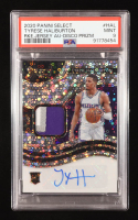 Tyrese Haliburton 2020-21 Select Rookie Jersey Autographs Prizms Disco #35 RC (PSA 9) at PristineAuction.com