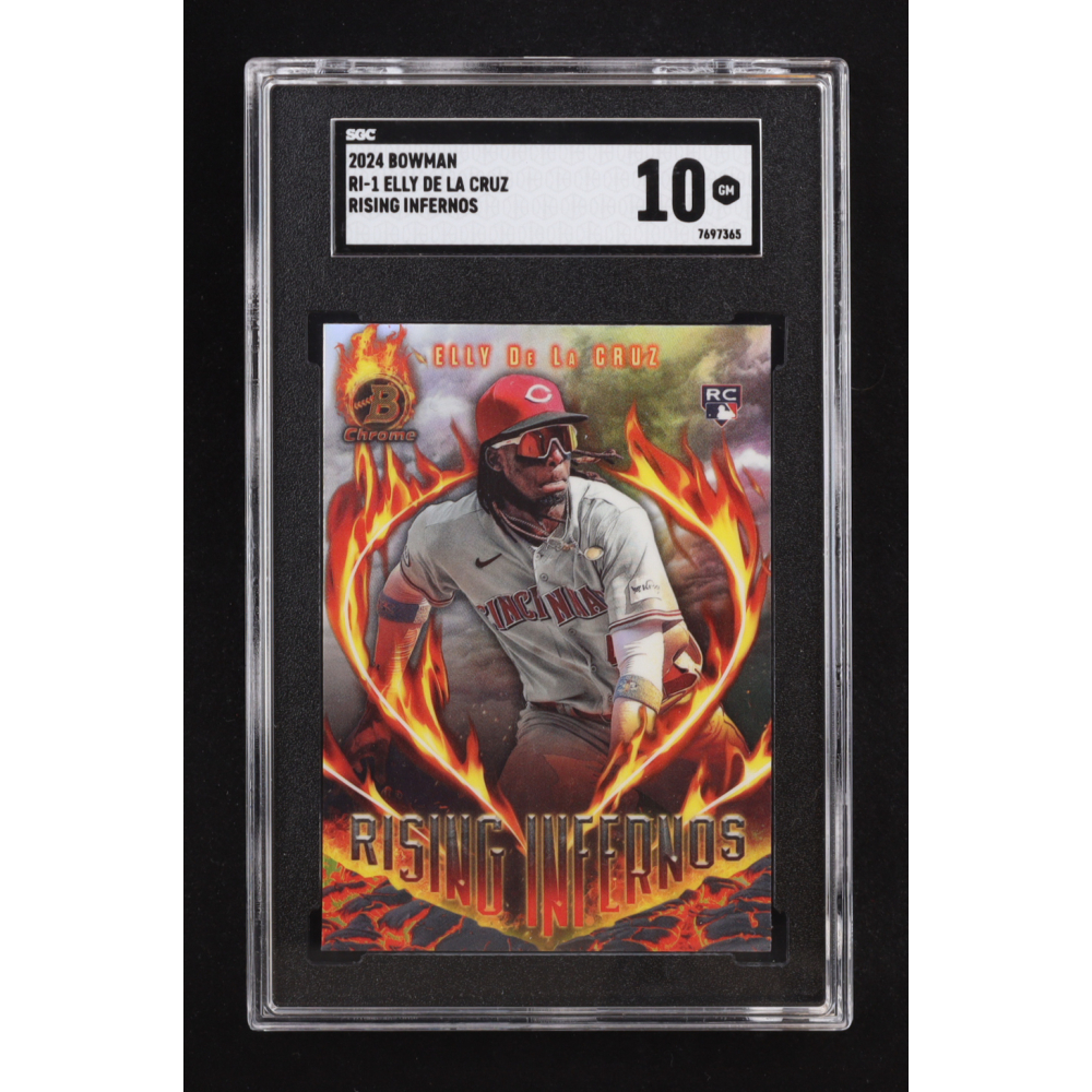 Elly De La Cruz 2024 Bowman Chrome Rising Infernos #RI1 RC (SGC 10) at PristineAuction.com