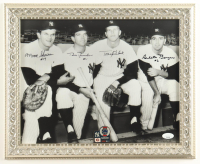 1961 Yankees Custom Framed Photo Display Signed by (4) with Moose Skowron, Bobby Richardson, Tony Kubek & Clete Boyer with Yankees Pin (JSA) at PristineAuction.com