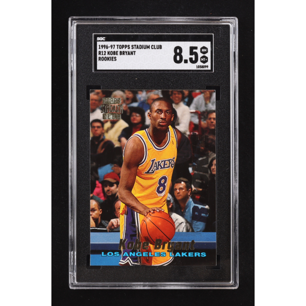 Kobe Bryant 1996-97 Stadium Club Rookies 1 #R12 RC (SGC 8.5) at PristineAuction.com