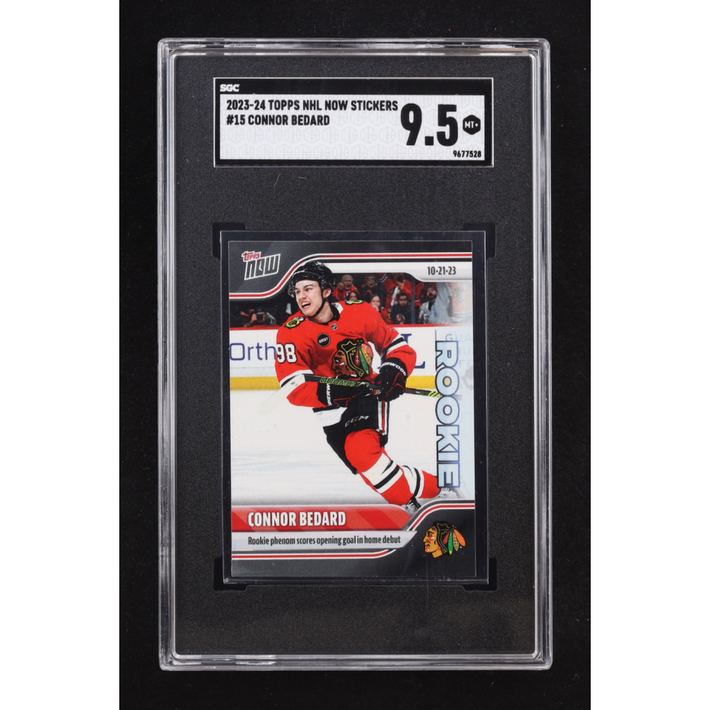 Connor Bedard 2023-24 Topps Now Stickers #15 RC (SGC 9.5) at PristineAuction.com