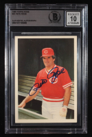 Pete Rose Signed 1985 Topps Rose #91 / Standing in dugout (BGS | Autograph Grade 10) at PristineAuction.com