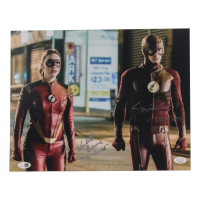 Grant Gustin & Violett Beane Signed "The Flash" 11x14 Photo Inscribed "The Flash" & "Jesse Quick" (JSA) at PristineAuction.com