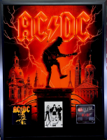 "AC/DC" Custom Framed Photo Display Band-Signed By (5) with Brian Johnson, Angus Young, Malcolm Young, Cliff Williams & Phil Rudd (JSA) at PristineAuction.com