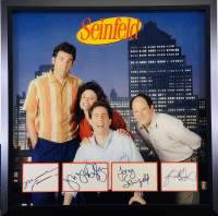 "Seinfeld" Custom Framed Cut Display Signed By (4) with Jerry Seinfeld, Jason Alexander, Michael Richards & Julia Louis-Dreyfus (JSA) at PristineAuction.com