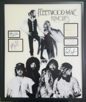 "Fleetwood Mac" Custom Framed Cut Display Band-Signed By (5) with Stevie Nicks, Lindsey Buckingham, Christine McVie, John McVie & Mick Fleetwood (JSA) at PristineAuction.com
