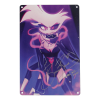 Blake Roman Signed "Hazbin Hotel" 8x12 Metal Sign Inscribed "Angel Dust" & "XOXO" (JSA) at PristineAuction.com