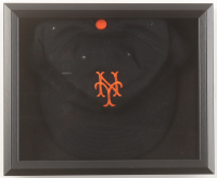 Giants Throwback Logo Baseball Hat Custom Shadowboxed Display at PristineAuction.com