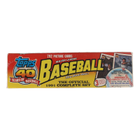 1991 Topps Baseball Complete Factory Set of (792) Cards with Mark Whiten #588B FTC, Chipper Jones #333 RC, Don Mattiningly #100A at PristineAuction.com