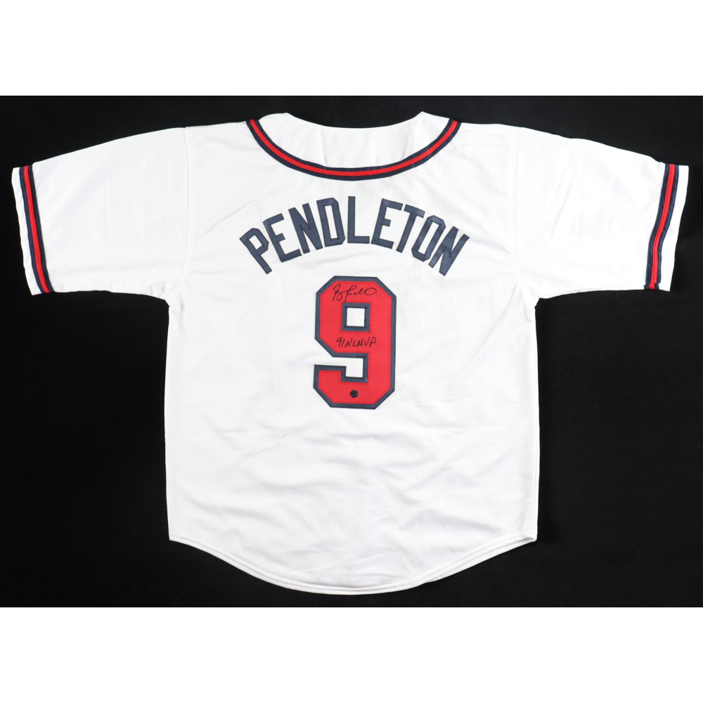 Terry Pendleton Signed Jersey Inscribed "91 NL MVP" (AWM) at PristineAuction.com