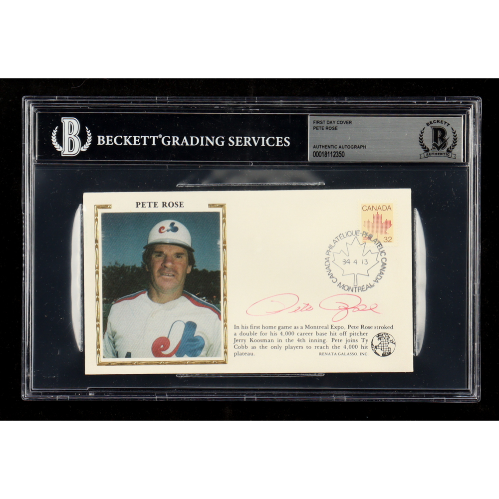Pete Rose Signed 1984 FDC Envelope (Beckett | Auto Grade BGS Authentic) at PristineAuction.com