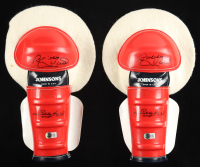 Bobby Hull Signed Set of (2) Johnsons Shin Guards (Beckett) at PristineAuction.com