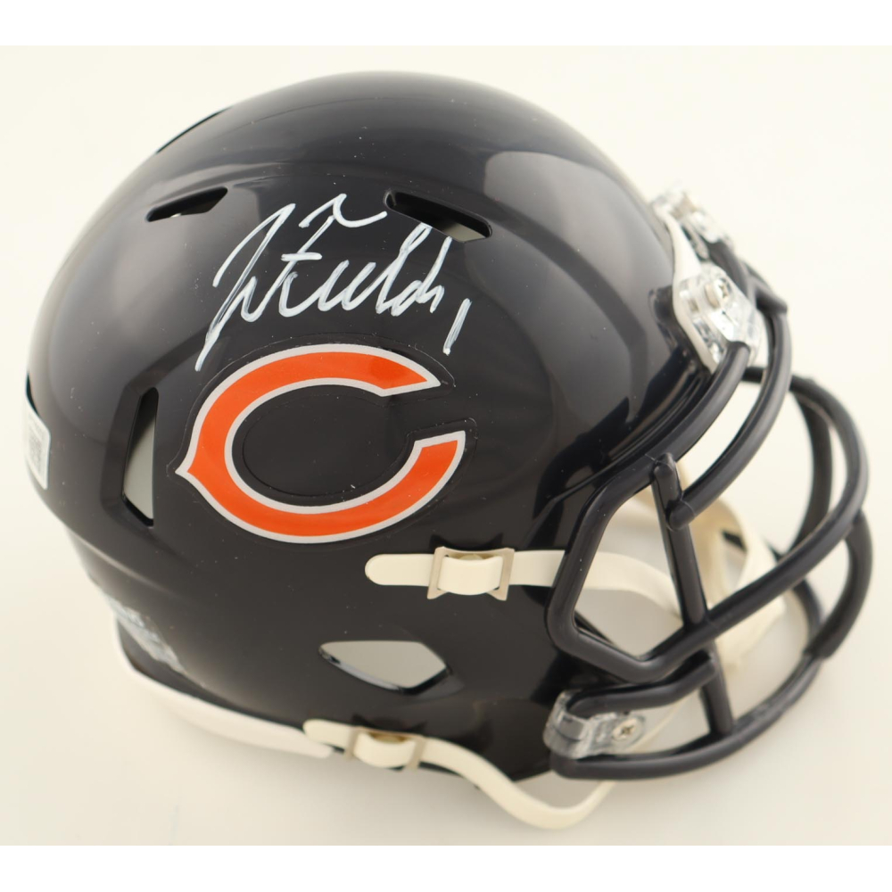 Justin Fields Signed Bears Speed Mini Helmet (Beckett) at PristineAuction.com