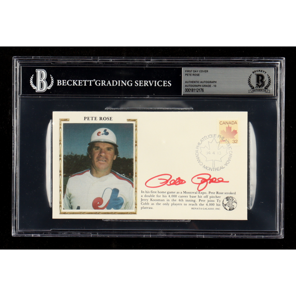 Pete Rose Signed 1984 FDC Envelope (Beckett | Auto Graded BGS 10) at PristineAuction.com