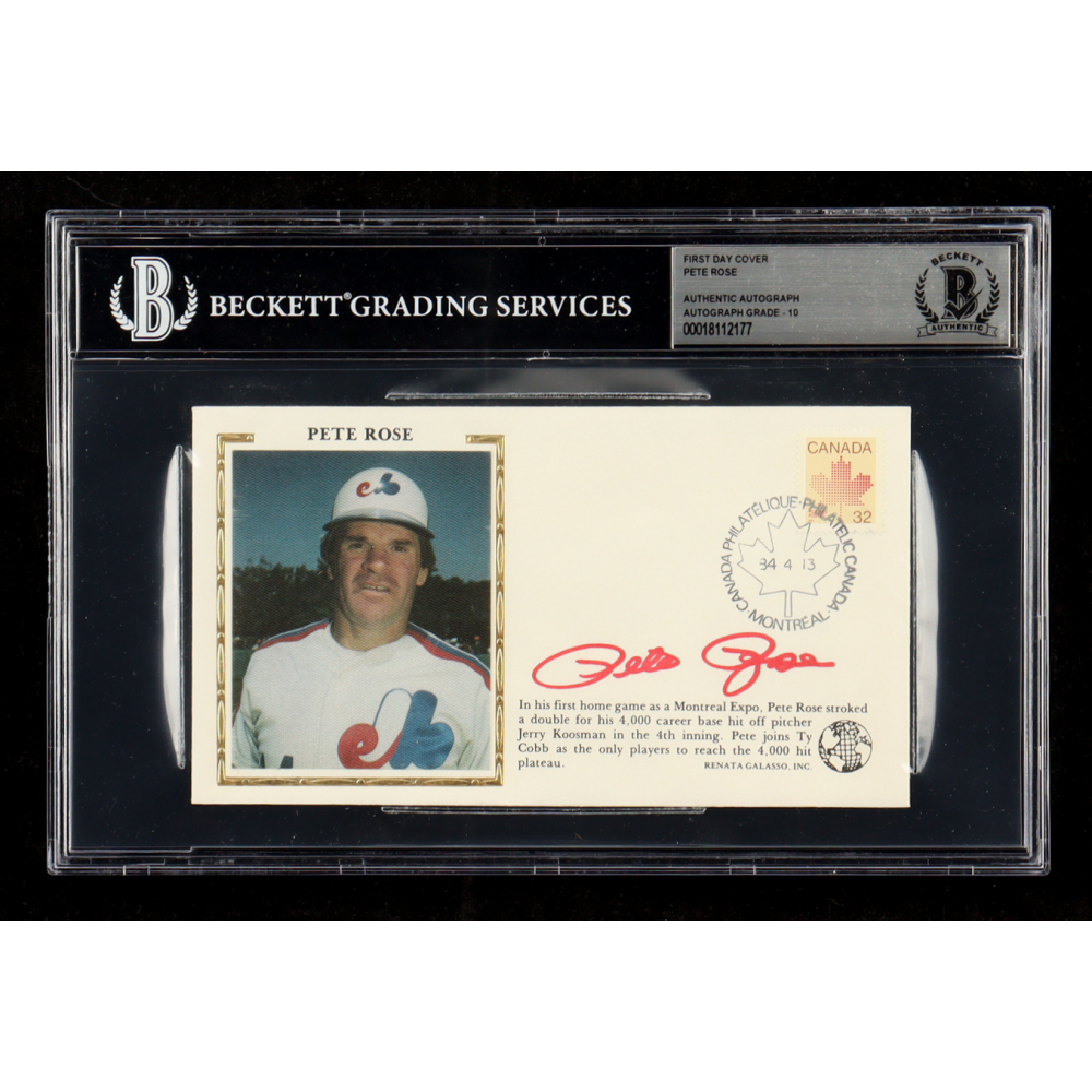 Pete Rose Signed 1984 FDC Envelope (Beckett | Auto Graded BGS 10) at PristineAuction.com
