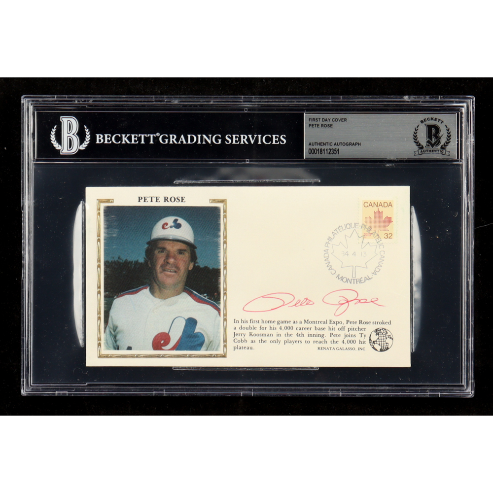 Pete Rose Signed 1984 FDC Envelope (Beckett | Auto Graded BGS Authentic) at PristineAuction.com