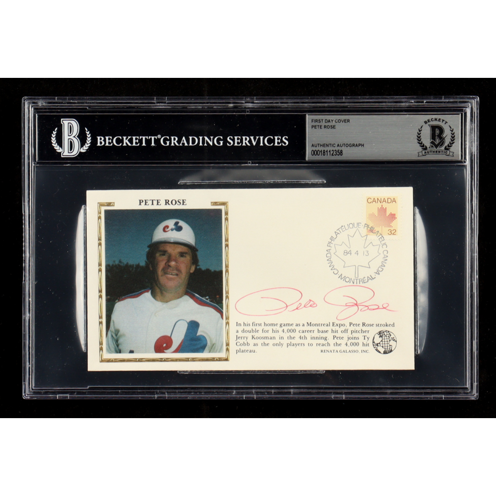 Pete Rose Signed 1984 FDC Envelope (Beckett | Auto Graded BGS Authentic) at PristineAuction.com