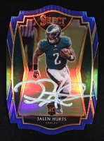 Jalen Hurts Signed 2020 Select Prizm Blue Die Cut #150 RC (PSA) at PristineAuction.com