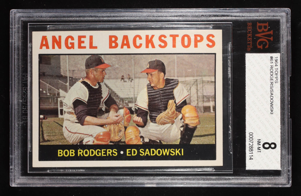 Bob Rodgers / Ed Sadowski 1964 Topps #61 Angel Backstops (BVG 8)