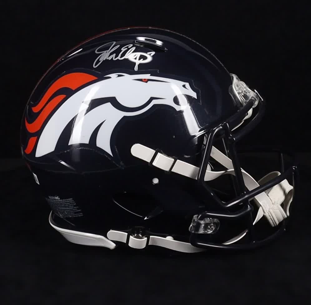 John Elway Signed Broncos Full-Size Authentic On-Field Speed Helmet (Beckett) at PristineAuction.com