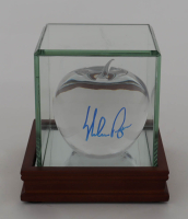 Nolan Ryan Signed Vintage Tiffany & Co. Lead Crystal Apple In Display Case (PSA) at PristineAuction.com