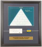 John Wooden Signed Custom Framed "Pyramid of Success" Signed Cut Display Inscribed "Many Thanks for Your Interest" (PSA) at PristineAuction.com