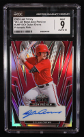 Dylan Crews 2023 Leaf Trinity '24 Leaf Metal Autographs Preview Prismatic Pink #LMP-DC1 RC #4/7 (CGC 9 | Autograph Graded 10 ) at PristineAuction.com