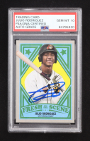 Julio Rodriguez Signed 2019 Topps Heritage Minors Fresh On The Scene #FOS19 RC (PSA | Auto 10) at PristineAuction.com
