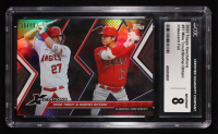 Mike Trout / Shohei Ohtani 2023 Topps Xpectations Iridescent Foil #57 #36/49 (CGC 8) at PristineAuction.com