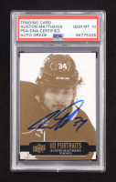 Auston Matthews Signed 2021-22 Upper Deck Portraits #P29 (PSA | Auto 10) at PristineAuction.com