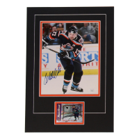 Wendel Clark Signed Islanders Custom Matted Photo with Trading Card (JSA) at PristineAuction.com