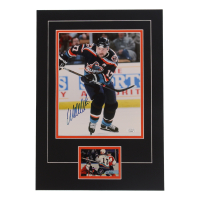 Wendel Clark Signed Islanders Custom Matted Photo with Trading Card (JSA) at PristineAuction.com