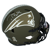 Tom Brady Signed Patriots Full-Size Authentic On-Field Salute To Service Alternate Speed Helmet (Fanatics) at PristineAuction.com
