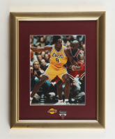 Kobe Bryant vs Michael Jordan Custom Framed Photo Display with Official Bulls & Lakers Pin at PristineAuction.com