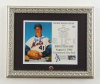 Tom Seaver Signed Mets Hall Of Fame Induction Custom Framed Photo Display with New York Mets Logo Emblem (PSA) at PristineAuction.com