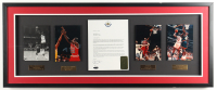 Michael Jordan Signed LE Bulls Custom Framed Self-Written Letter Display #136/423 with (4) Memorable Moments Photos (UDA) at PristineAuction.com