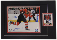 Marian Hossa Signed Blackhawks Custom Matted Photo with Trading Card (JSA) at PristineAuction.com