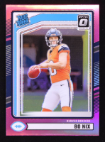 Bo Nix 2024 Donruss Optic Rated Rookies Preview Pink #369 RC at PristineAuction.com