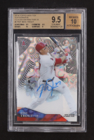 Mike Trout 2014 Topps High Tek Autographs Clouds Diffractor 25 #HTMT #23/25 (BGS 9.5 | Auto 10) at PristineAuction.com