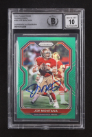 Joe Montana Signed 2020 Panini Prizm Prizms Green #290 (BGS | Auto 10) at PristineAuction.com