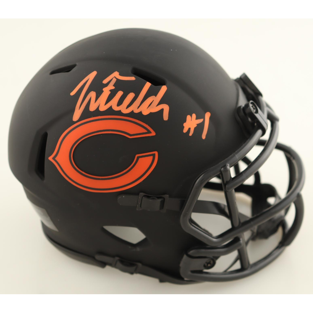 Justin Fields Signed Bears Eclipse Alternate Speed Mini Helmet (Beckett) at PristineAuction.com