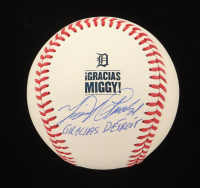 Miguel Cabrera Signed OML Tigers "Gracias Miggy!" Logo Baseball Inscribed "Gracias Detroit" (USA SM & JSA) at PristineAuction.com